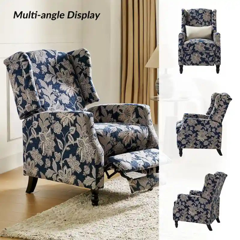 Fauteuil inclinable à dossier haut et bascule manuelle de style Mid-Century Modern