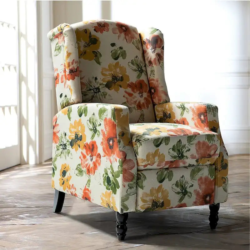 Fauteuil inclinable à dossier haut et bascule manuelle de style Mid-Century Modern