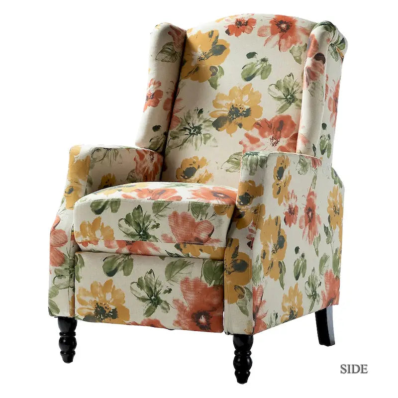 Fauteuil inclinable à dossier haut et bascule manuelle de style Mid-Century Modern