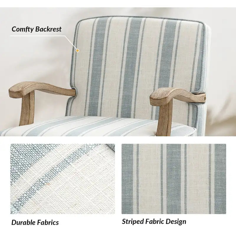 Fauteuil en polyester de ferme avec pieds en bois massif