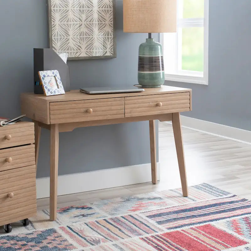 Whitney Wood 2 Drawer Office Desk
