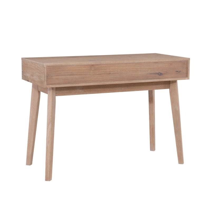 Bureau d'écriture en bois moderne Mid-Century avec 2 tiroirs, 107 cm