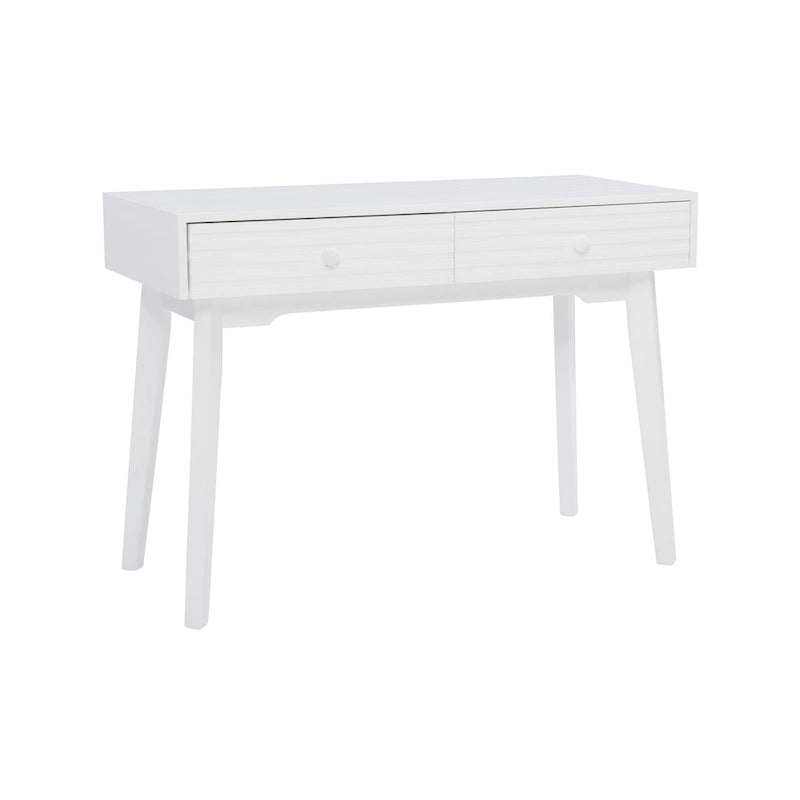 Bureau d'écriture en bois moderne Mid-Century avec 2 tiroirs, 107 cm