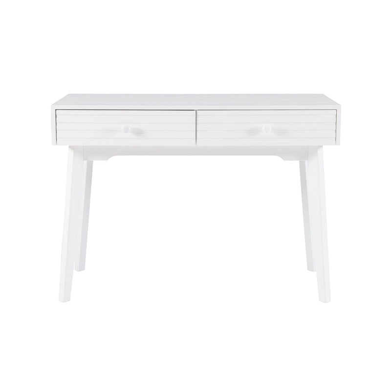 Bureau d'écriture en bois moderne Mid-Century avec 2 tiroirs, 107 cm