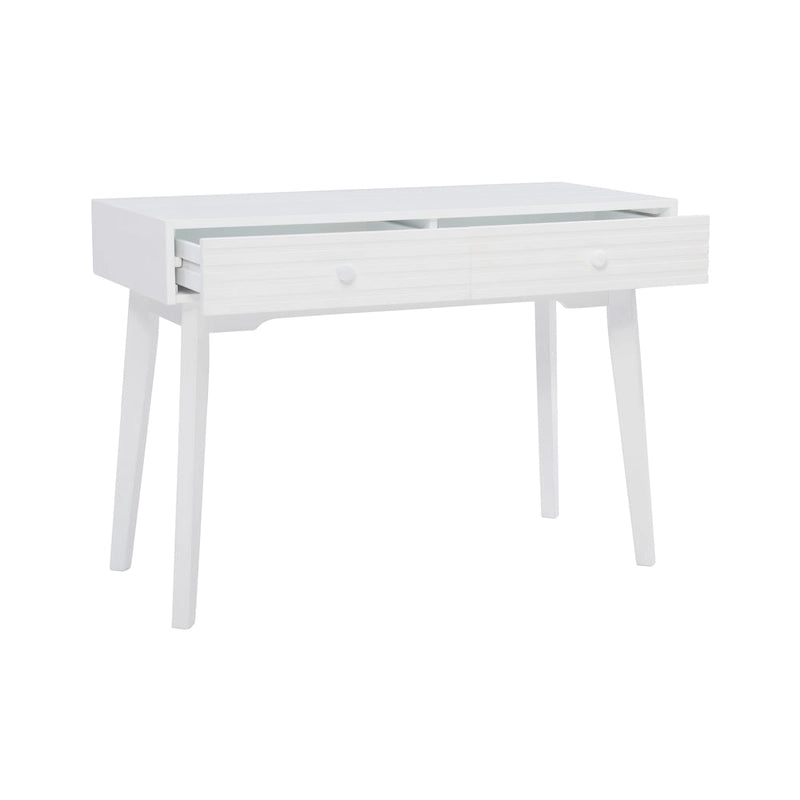 Bureau d'écriture en bois moderne Mid-Century avec 2 tiroirs, 107 cm