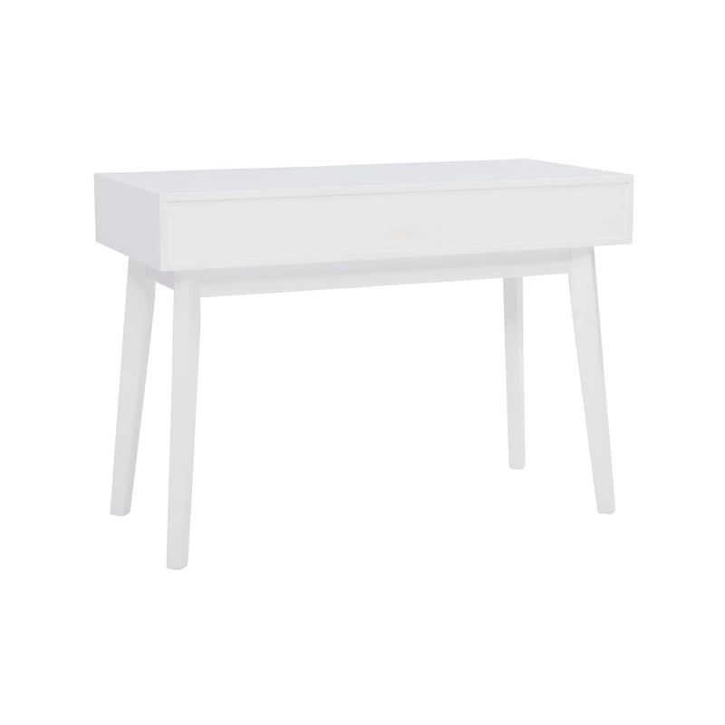 Bureau d'écriture en bois moderne Mid-Century avec 2 tiroirs, 107 cm