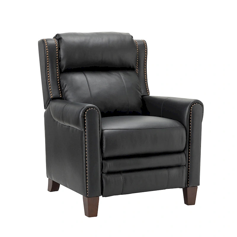 Fauteuil inclinable manuel en cuir véritable de 32,48 po de largeur