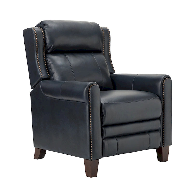 Fauteuil inclinable manuel en cuir véritable de 32,48 po de largeur