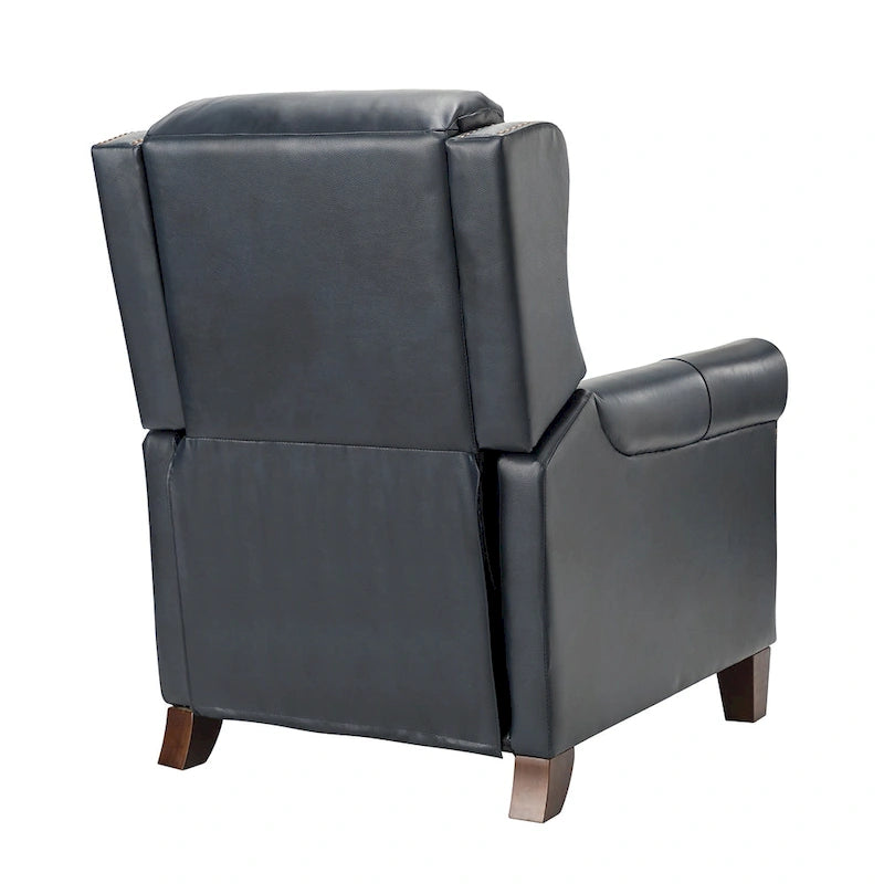 Fauteuil inclinable manuel en cuir véritable de 32,48 po de largeur
