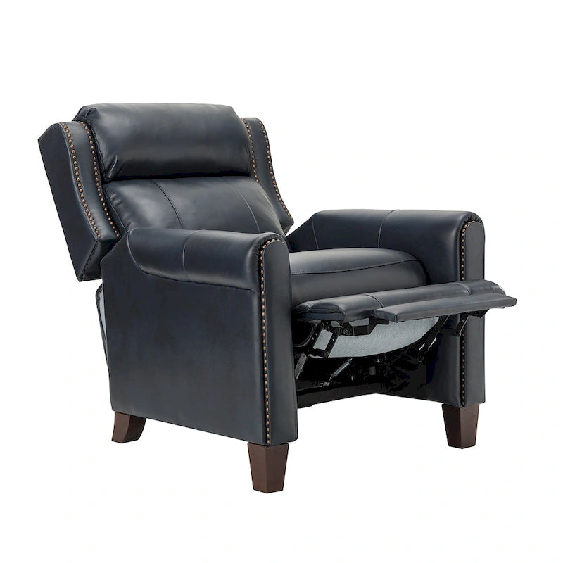 Fauteuil inclinable manuel en cuir véritable de 32,48 po de largeur