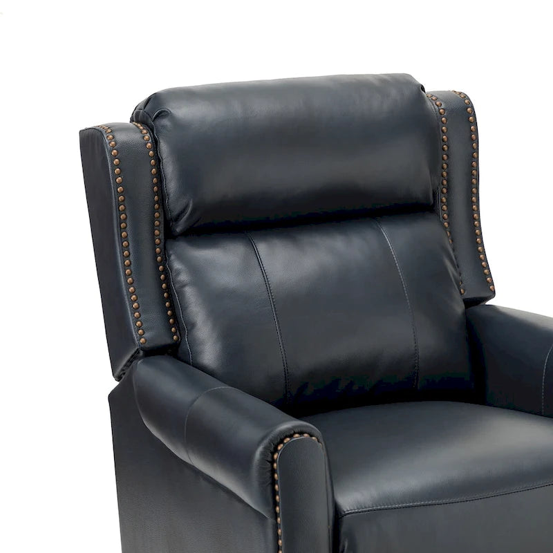 Fauteuil inclinable manuel en cuir véritable de 32,48 po de largeur