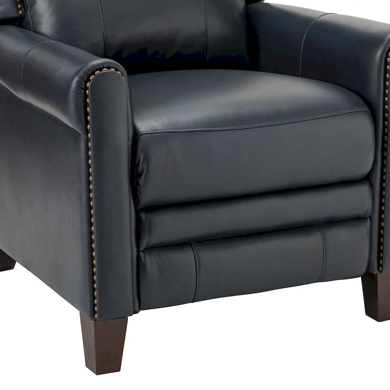 Fauteuil inclinable manuel en cuir véritable de 32,48 po de largeur