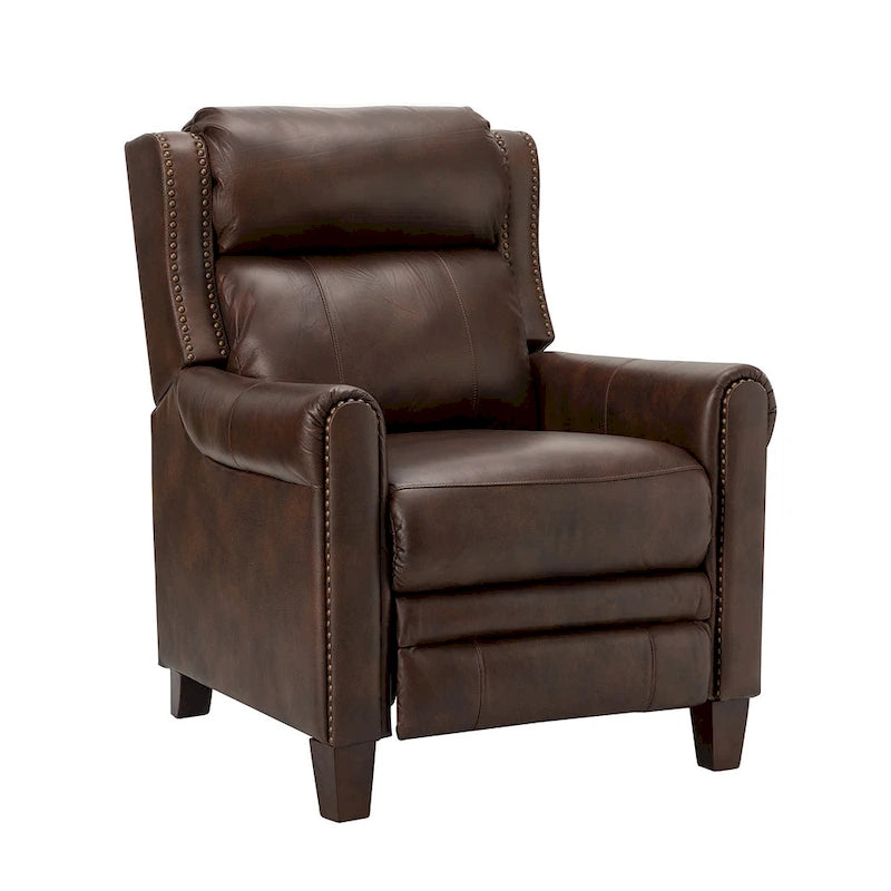 Fauteuil inclinable manuel en cuir véritable de 32,48 po de largeur