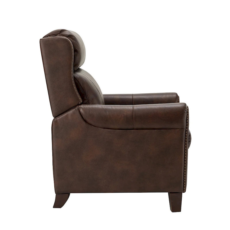 Fauteuil inclinable manuel en cuir véritable de 32,48 po de largeur