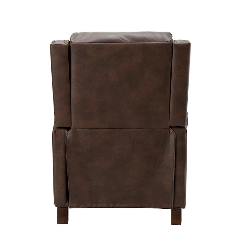 Fauteuil inclinable manuel en cuir véritable de 32,48 po de largeur