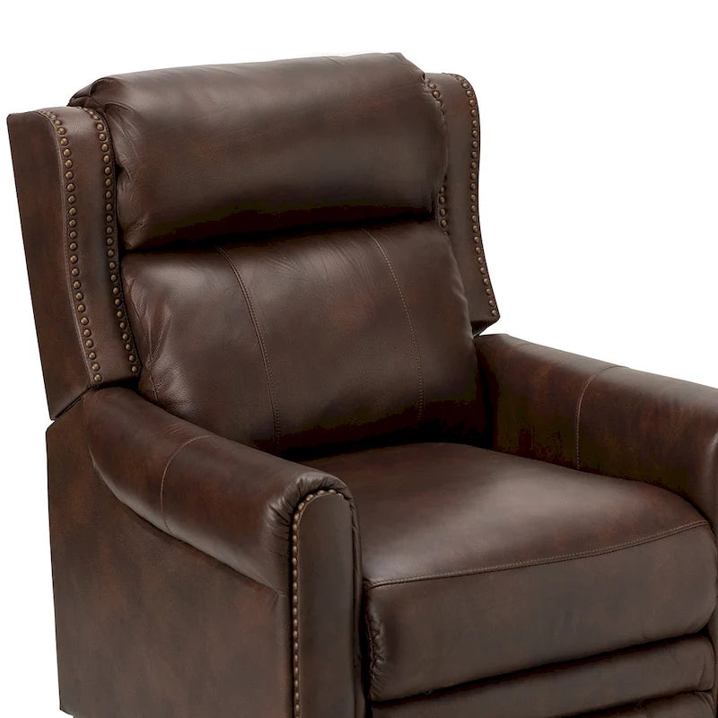 Fauteuil inclinable manuel en cuir véritable de 32,48 po de largeur