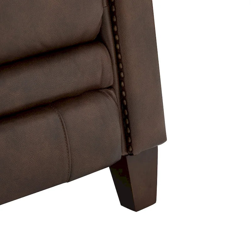 Fauteuil inclinable manuel en cuir véritable de 32,48 po de largeur