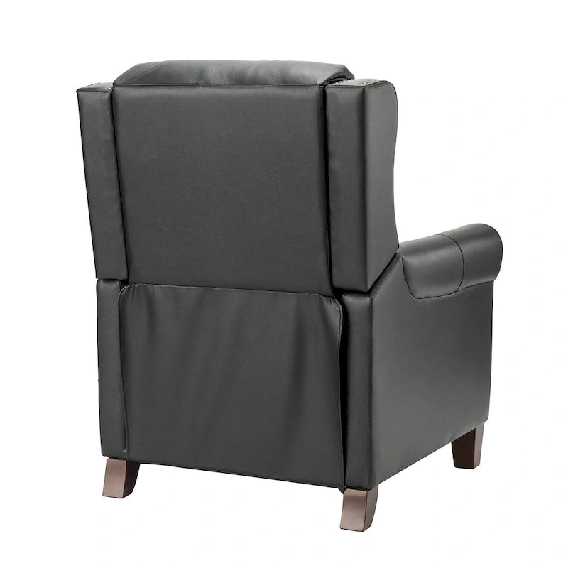 Fauteuil inclinable manuel en cuir véritable de 32,48 po de largeur