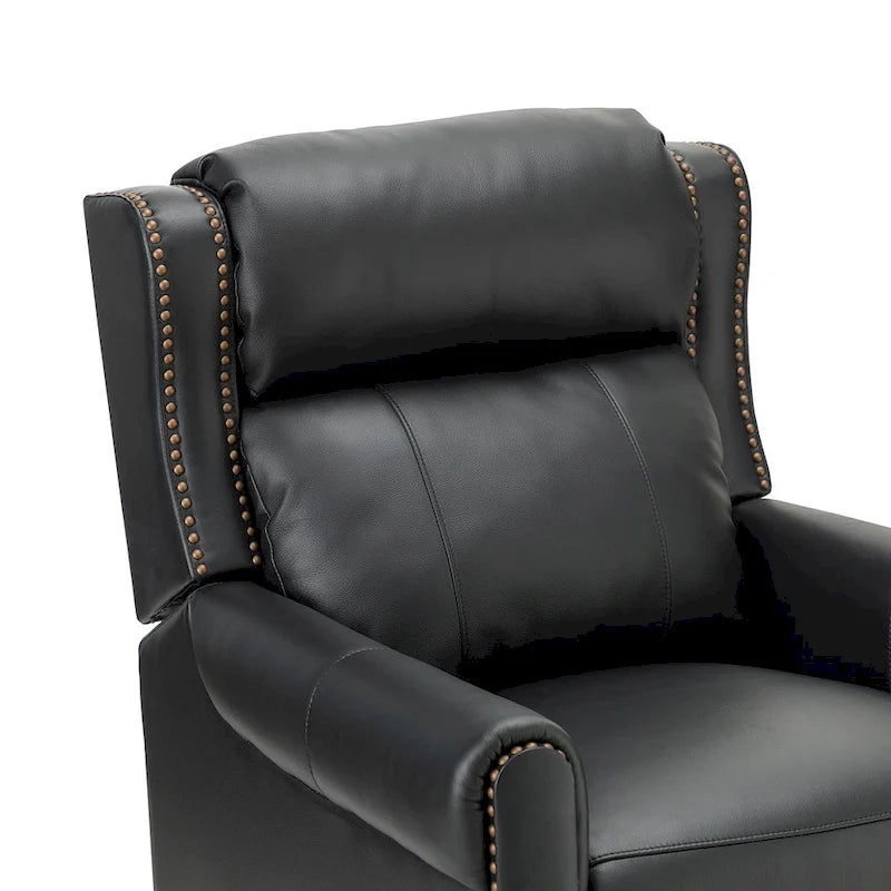 Fauteuil inclinable manuel en cuir véritable de 32,48 po de largeur
