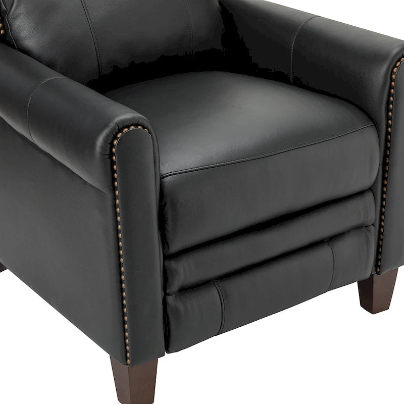 Fauteuil inclinable manuel en cuir véritable de 32,48 po de largeur