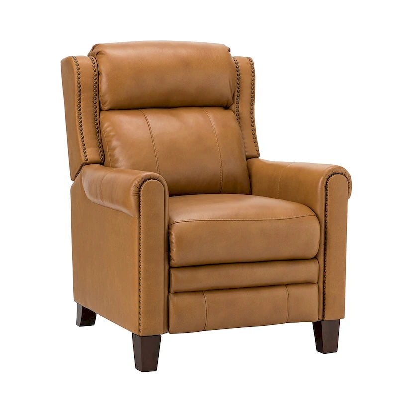 Fauteuil inclinable manuel en cuir véritable de 32,48 po de largeur