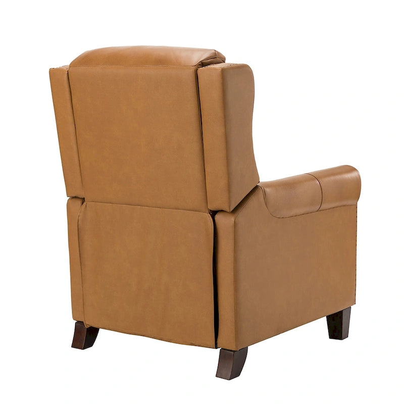 Fauteuil inclinable manuel en cuir véritable de 32,48 po de largeur