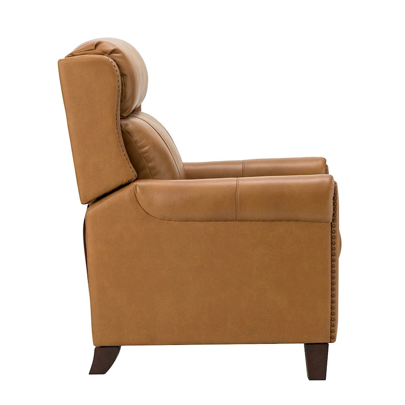 Fauteuil inclinable manuel en cuir véritable de 32,48 po de largeur