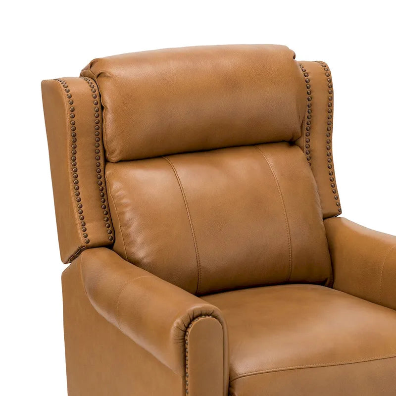 Fauteuil inclinable manuel en cuir véritable de 32,48 po de largeur