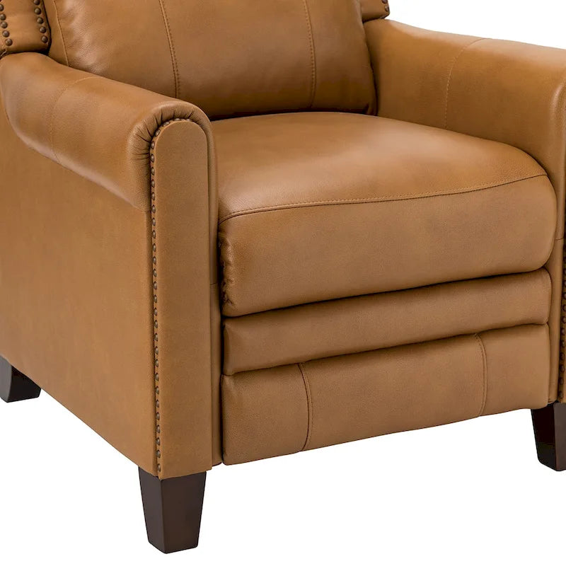 Fauteuil inclinable manuel en cuir véritable de 32,48 po de largeur