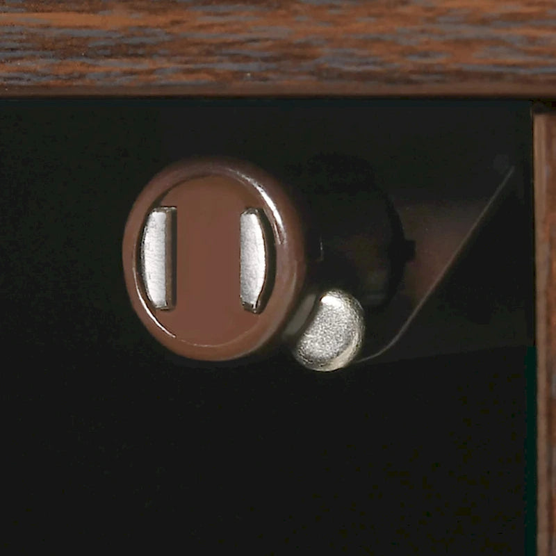 Meuble TV LED RGB mi-century avec portes à lattes, 150 cm — Convient aux TV jusqu'à 65"
