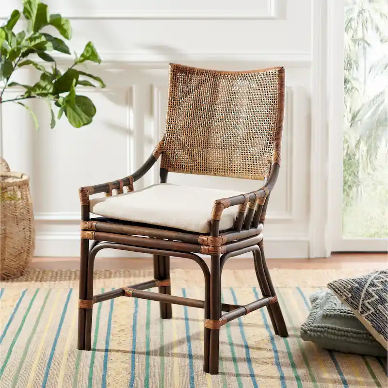 Fauteuil coussin en rotin Coastal, 22 la. x 24 prof. x 37 H