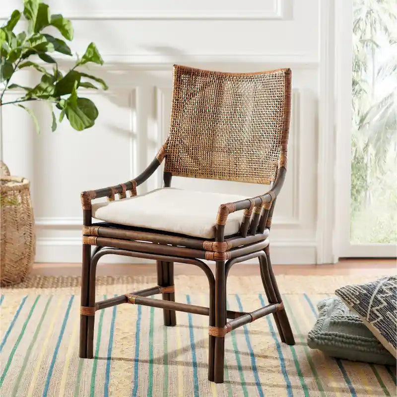 Fauteuil coussin en rotin Coastal, 22 la. x 24 prof. x 37 H