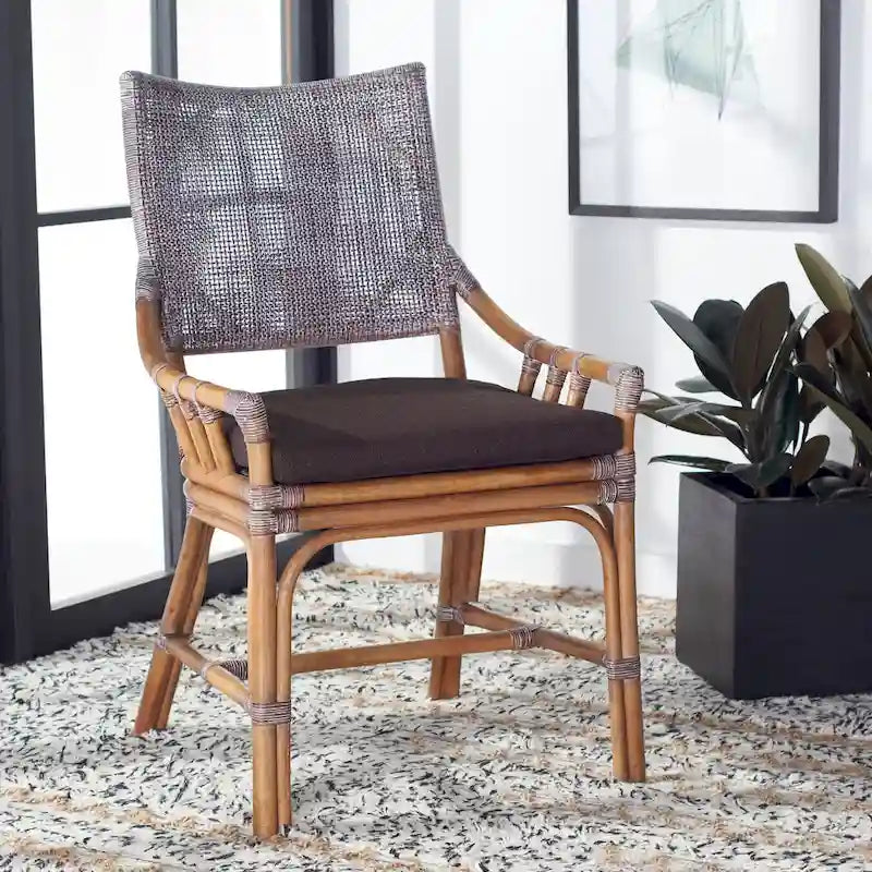 Fauteuil coussin en rotin Coastal, 22 la. x 24 prof. x 37 H