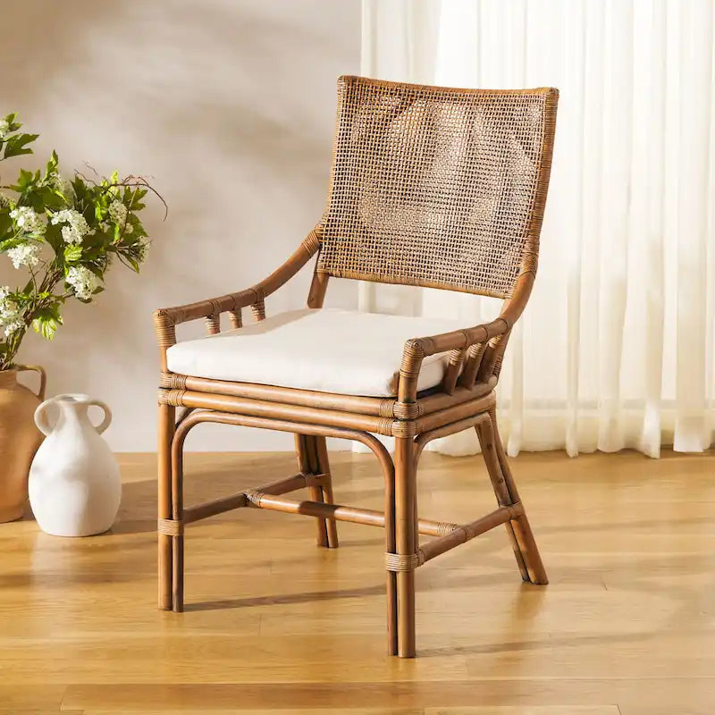 Fauteuil coussin en rotin Coastal, 22 la. x 24 prof. x 37 H