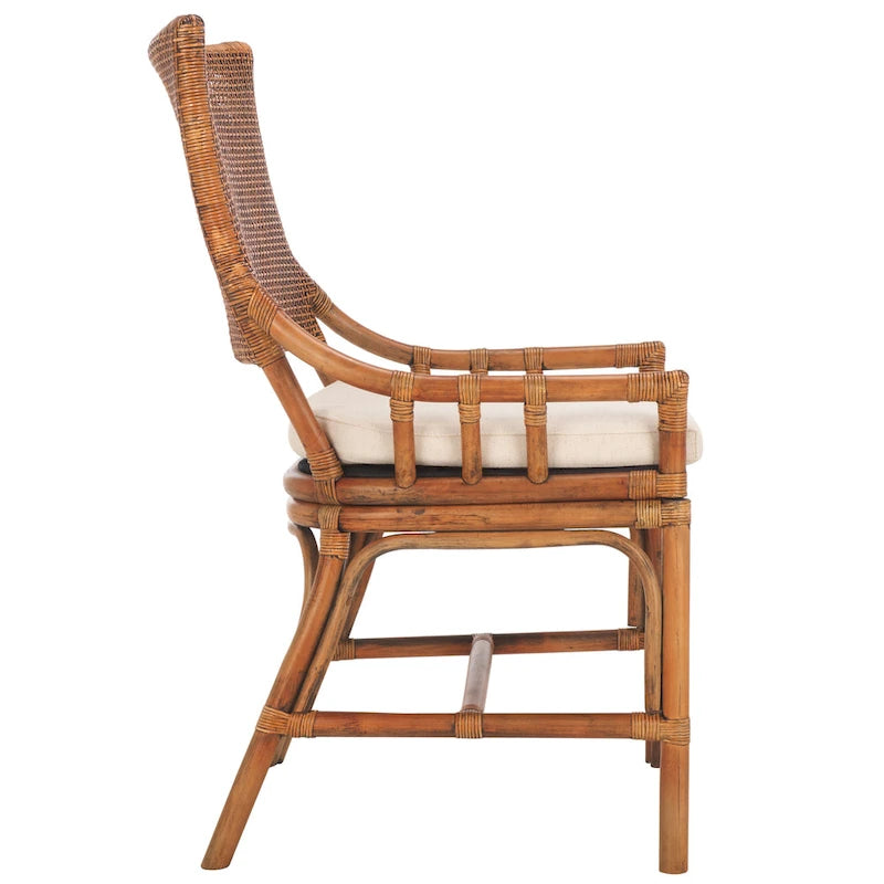 Fauteuil coussin en rotin Coastal, 22 la. x 24 prof. x 37 H