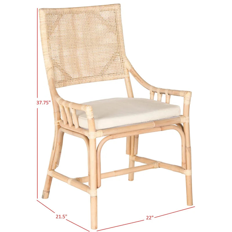 Fauteuil coussin en rotin Coastal, 22 la. x 24 prof. x 37 H