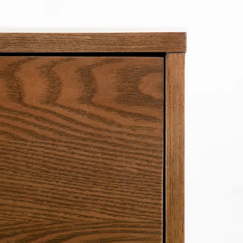 Commode à 5 tiroirs avec système de verrouillage « Beau » de Furniture of America, en noyer de style mid-century