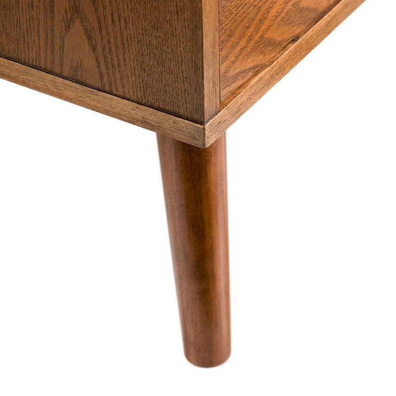 Commode à 5 tiroirs avec système de verrouillage « Beau » de Furniture of America, en noyer de style mid-century