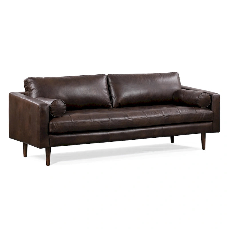 Canapé en cuir italien de 224,8 cm