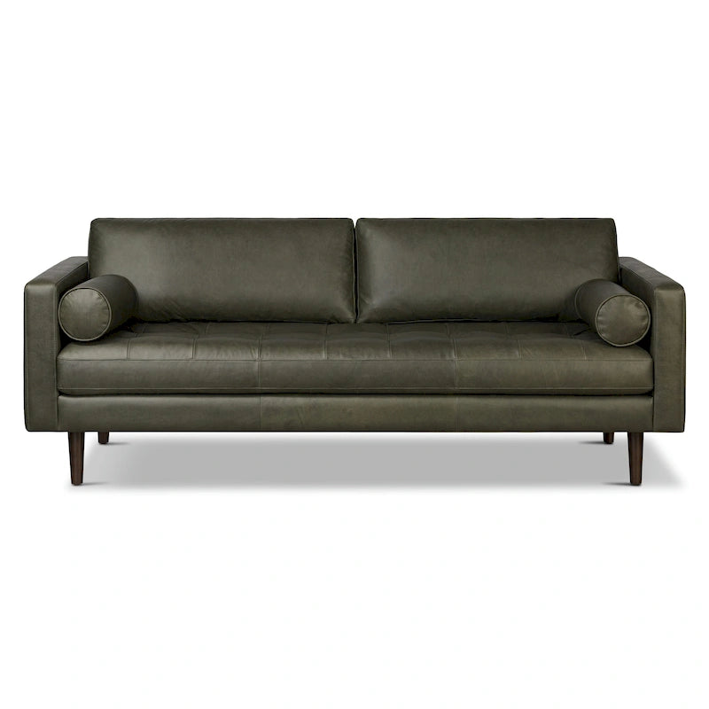 Canapé en cuir italien de 224,8 cm