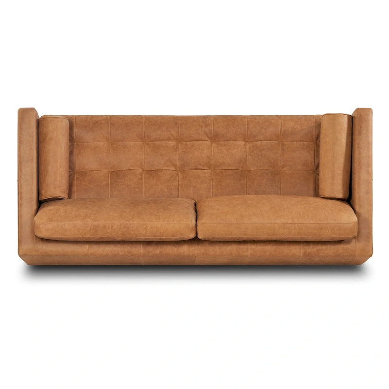Canapé en cuir italien de 224,8 cm