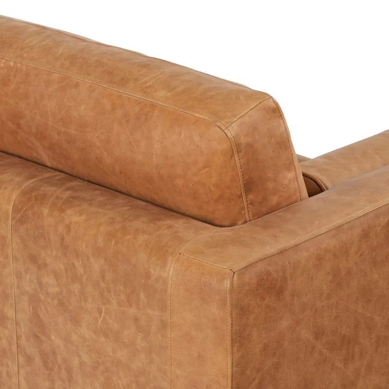Canapé en cuir italien de 224,8 cm
