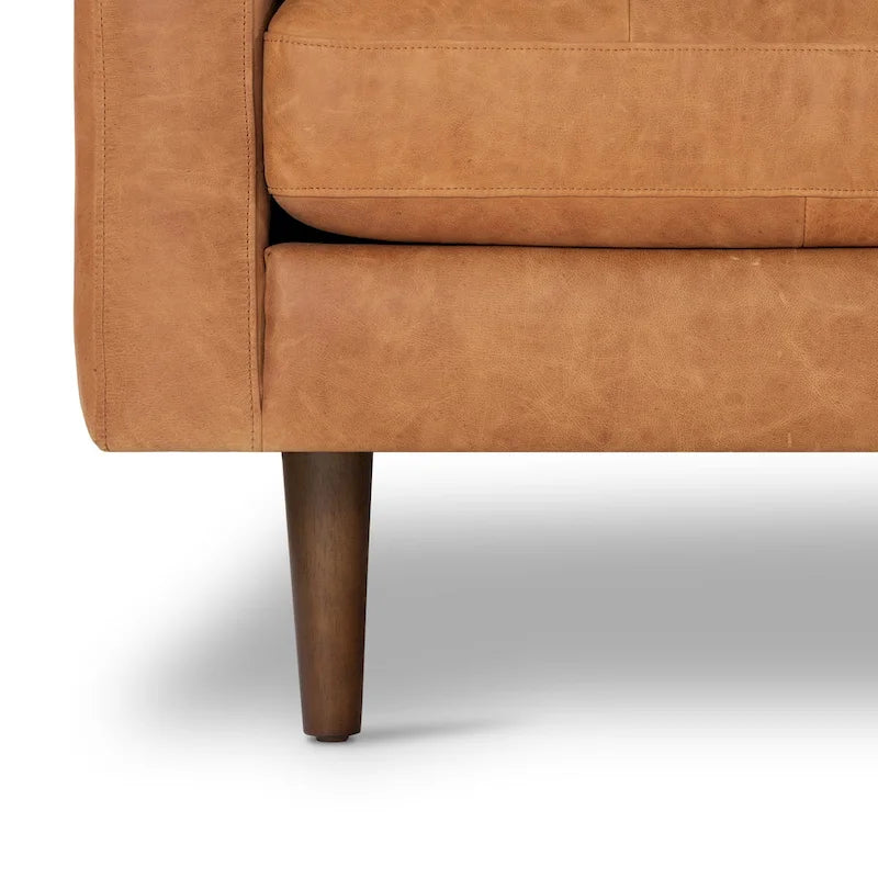 Canapé en cuir italien de 224,8 cm