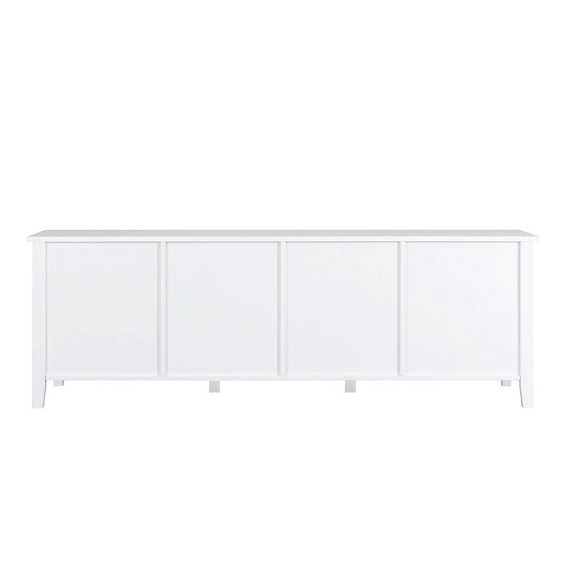 Meuble TV moderne de 180 cm avec portes en verre — Convient aux TV jusqu'à 70"