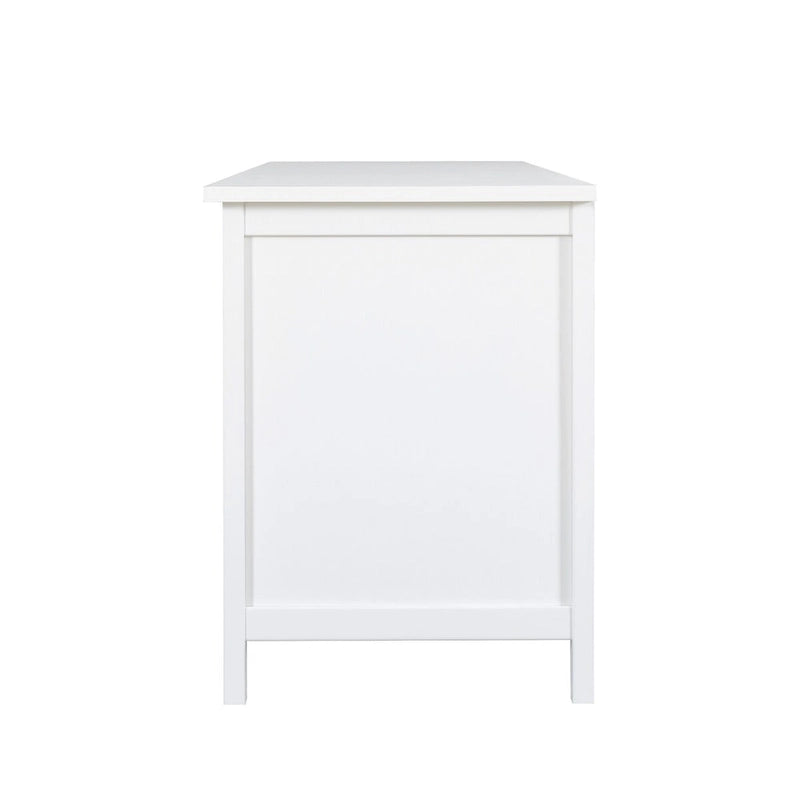 Meuble TV moderne de 180 cm avec portes en verre — Convient aux TV jusqu'à 70"
