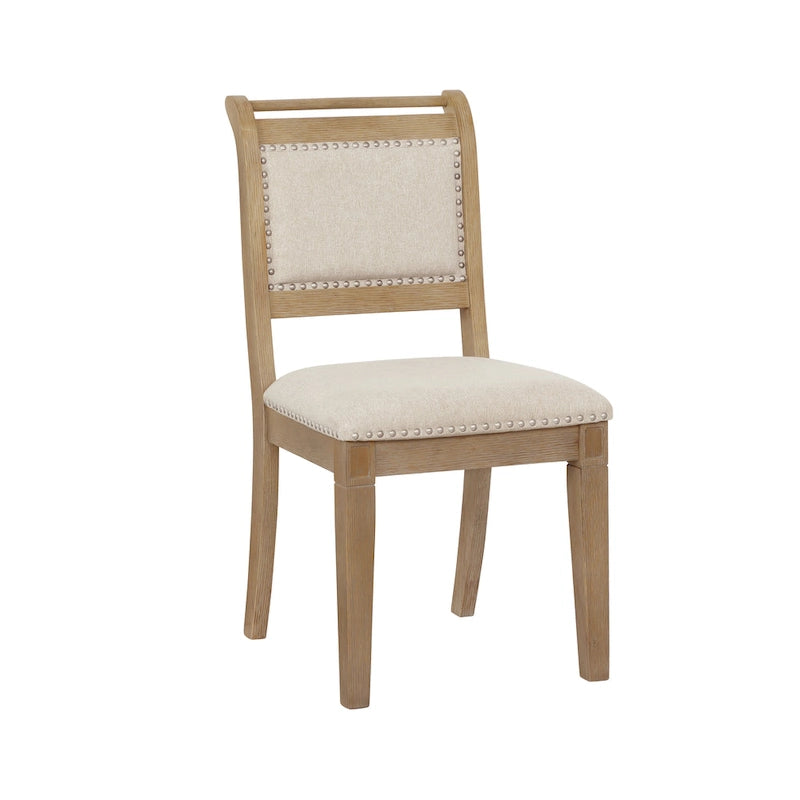 Chaise de salle à manger en bois rembourrée
