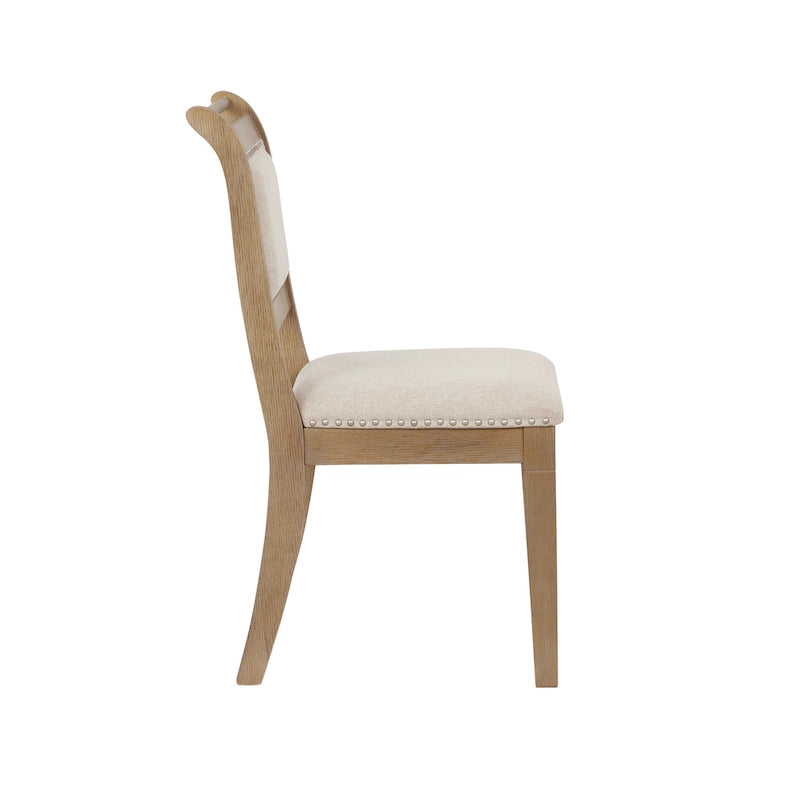 Chaise de salle à manger en bois rembourrée