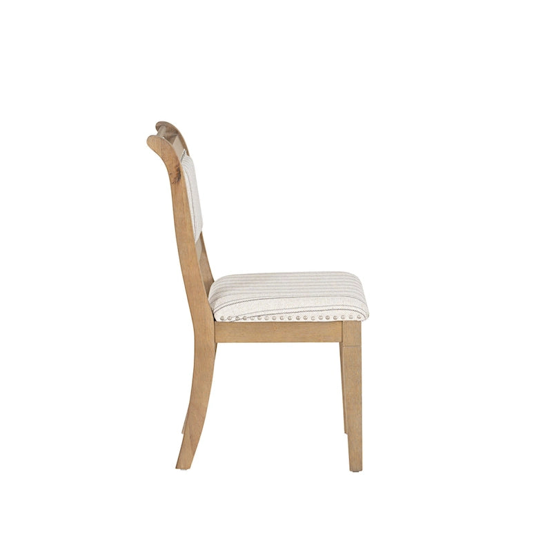 Chaise de salle à manger en bois rembourrée