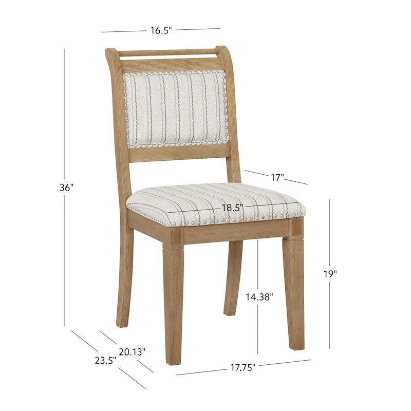 Chaise de salle à manger en bois rembourrée
