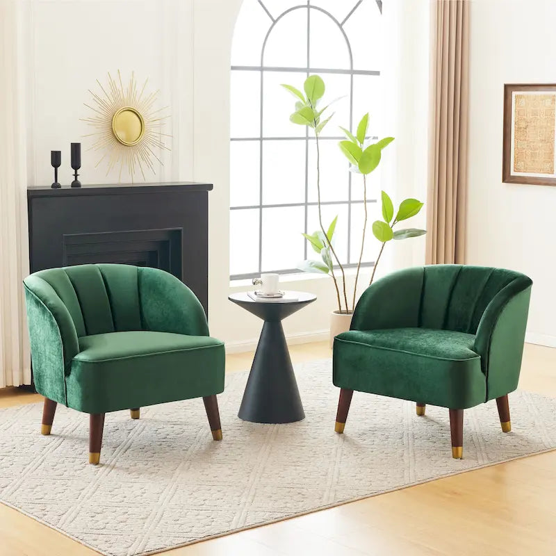 Fauteuil club moderne rembourré, ensemble de 2